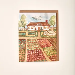 Here's to the Simple Things Homestead Farm Greeting Card