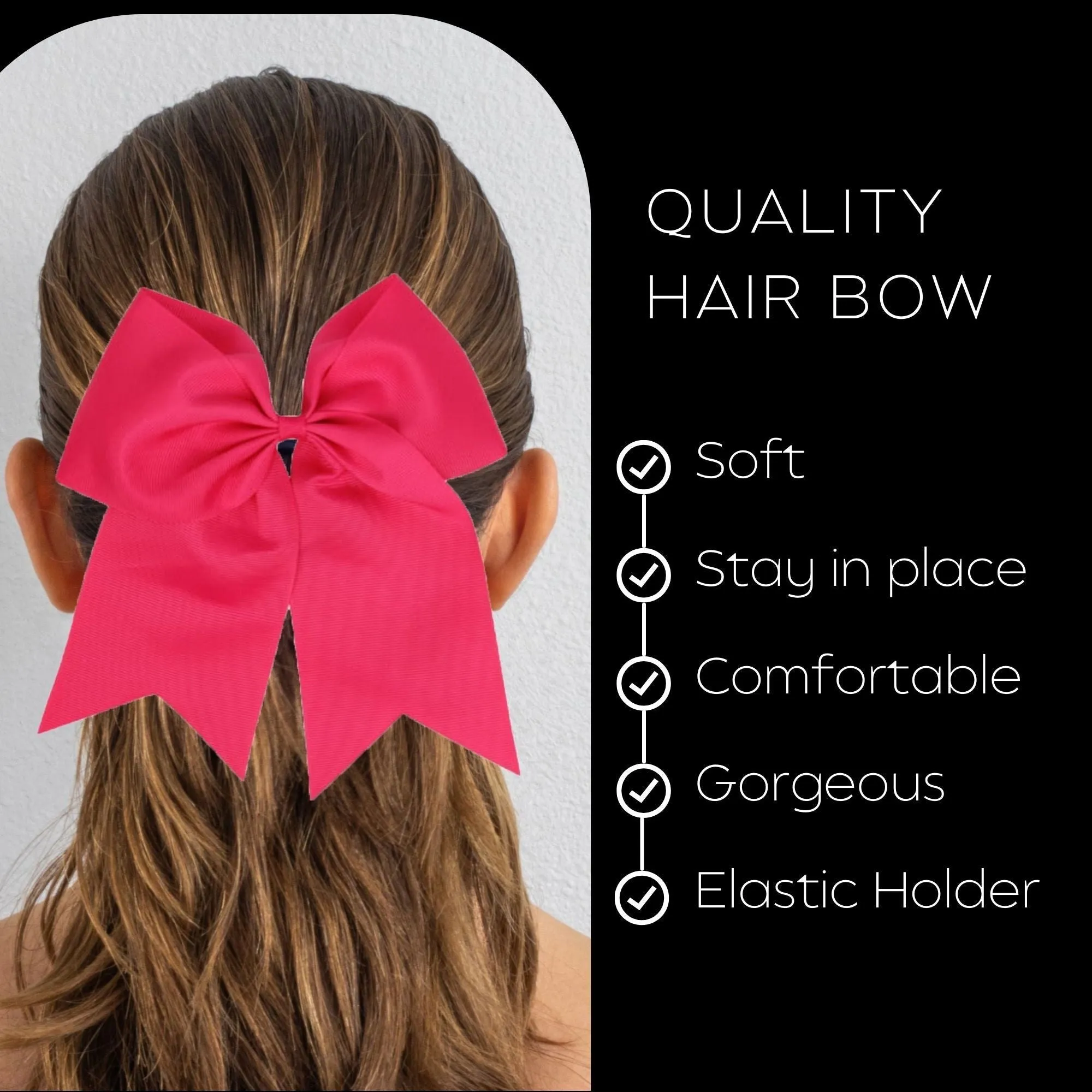 Hot Pink Cheer Bow