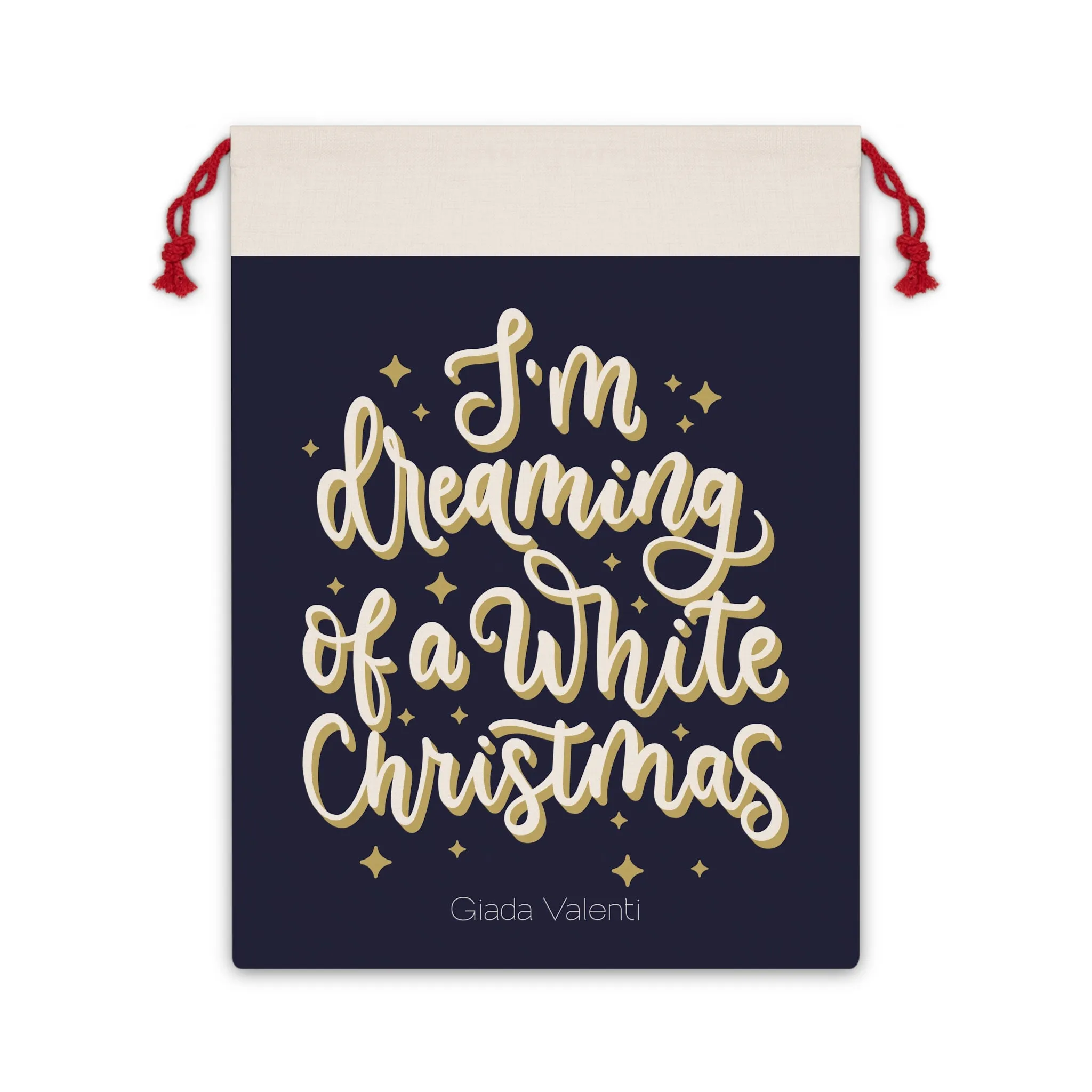 I'm Dreaming Of A White Christmas Gift Bag with exclusive Italian design print | Giada Valenti | Christmas Gift