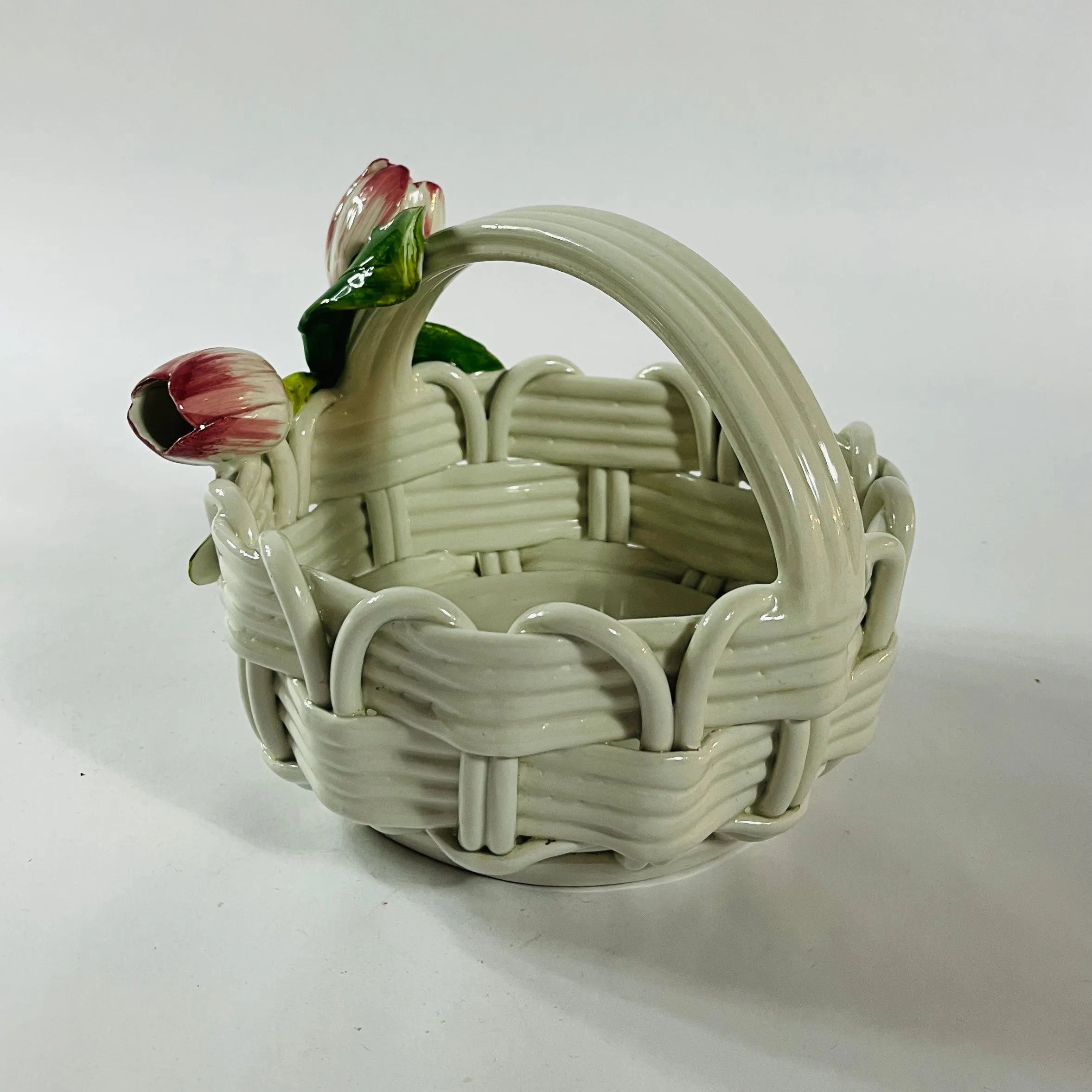 Italian Ceramic Tulip Basket