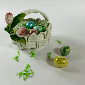 Italian Ceramic Tulip Basket