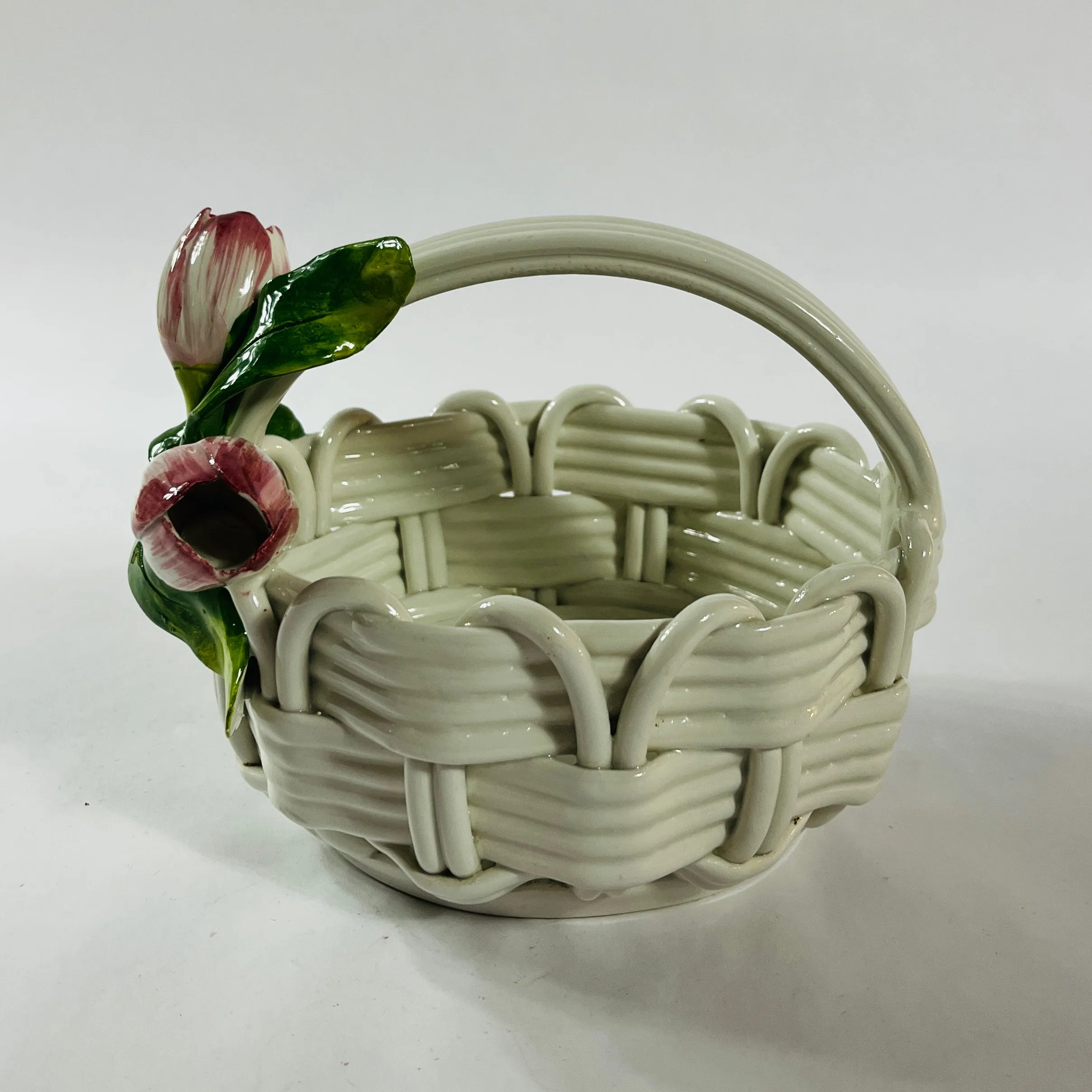 Italian Ceramic Tulip Basket