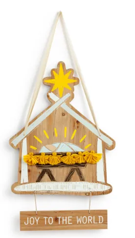 Joy Nativity Door Hanger