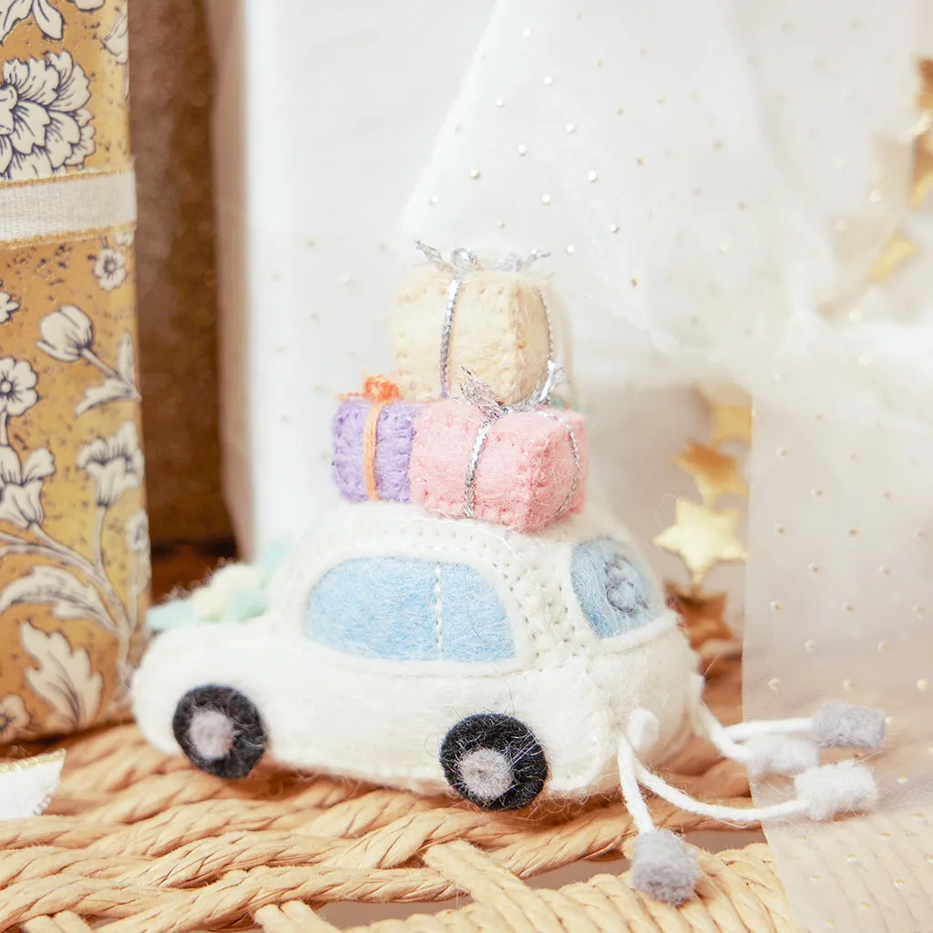 Just Married Wedding Car Ornament