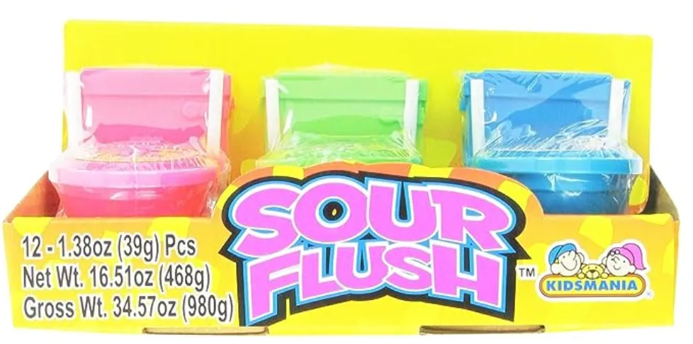 Kidsmania Sour Flush Candy Plunger with Sour Powder Dip 1.38oz