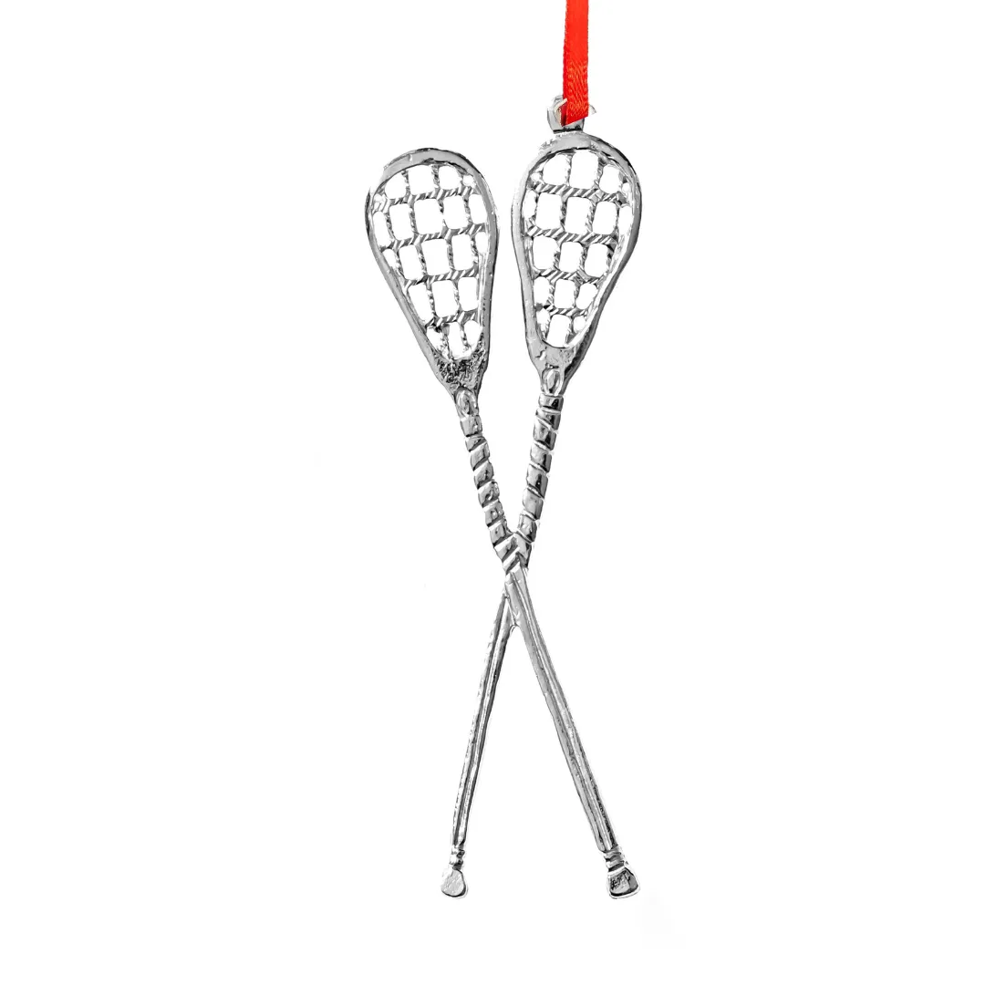 Lacrosse Pewter Ornaments - Female Lacrosse - Male Lacrosse - Lacrosse Sticks - Lacrosse Gifts