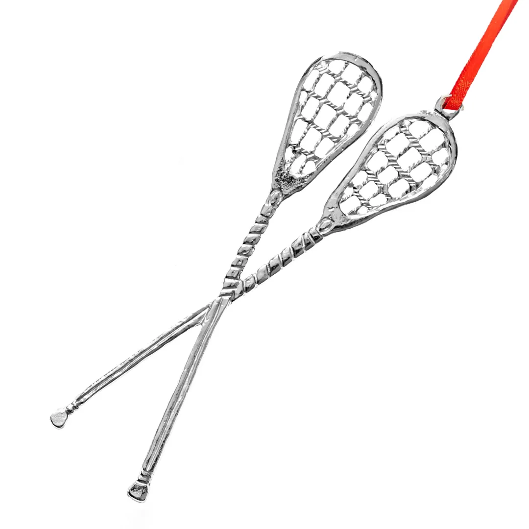 Lacrosse Pewter Ornaments - Female Lacrosse - Male Lacrosse - Lacrosse Sticks - Lacrosse Gifts