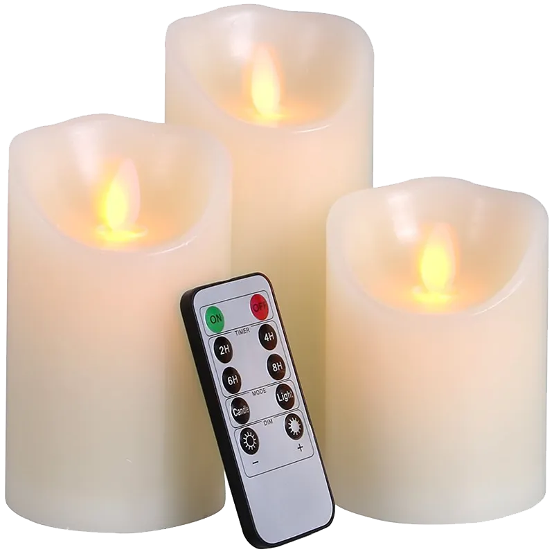 LED Lytes Battery Operated Flameless Unscented Ivory