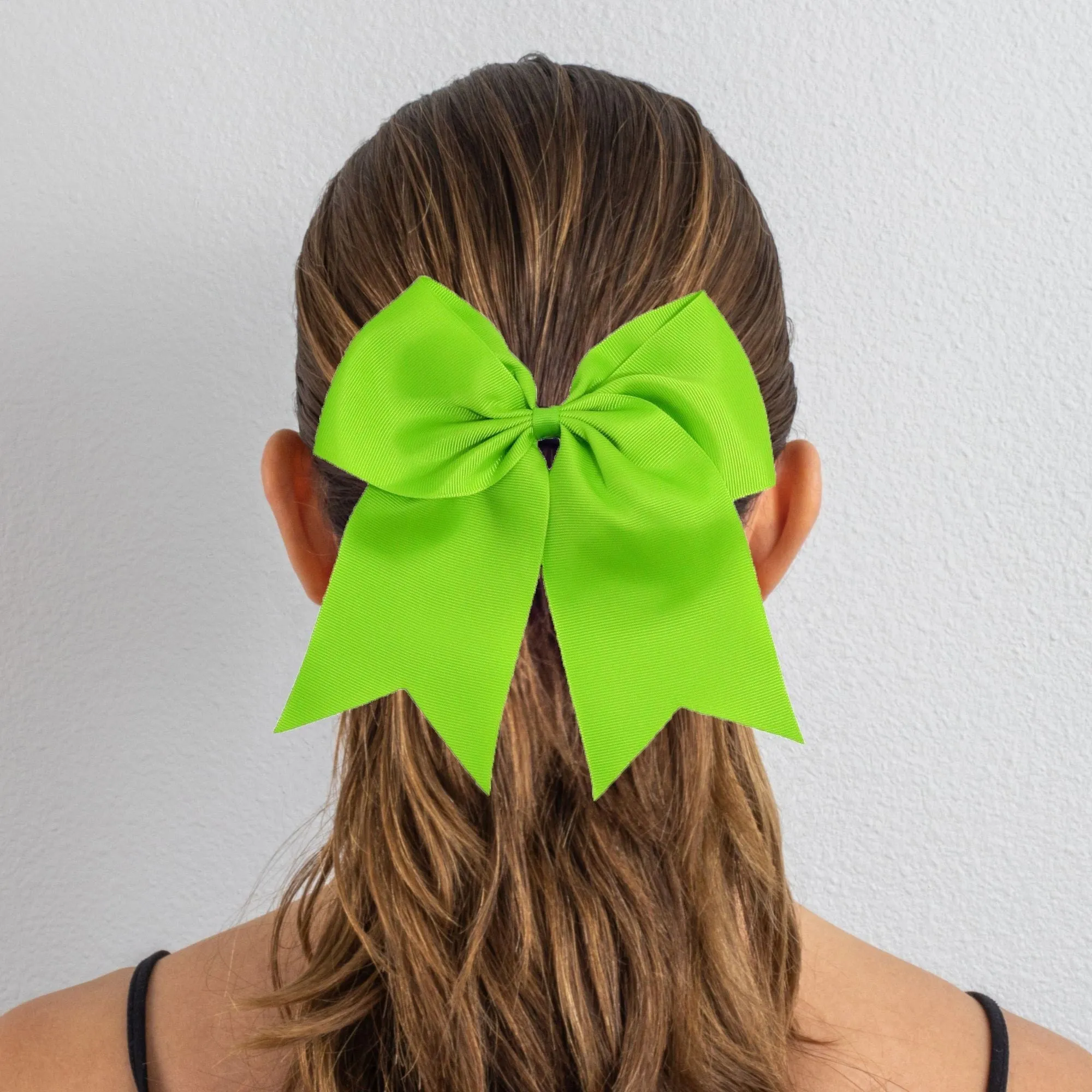 Lime Cheer Bow