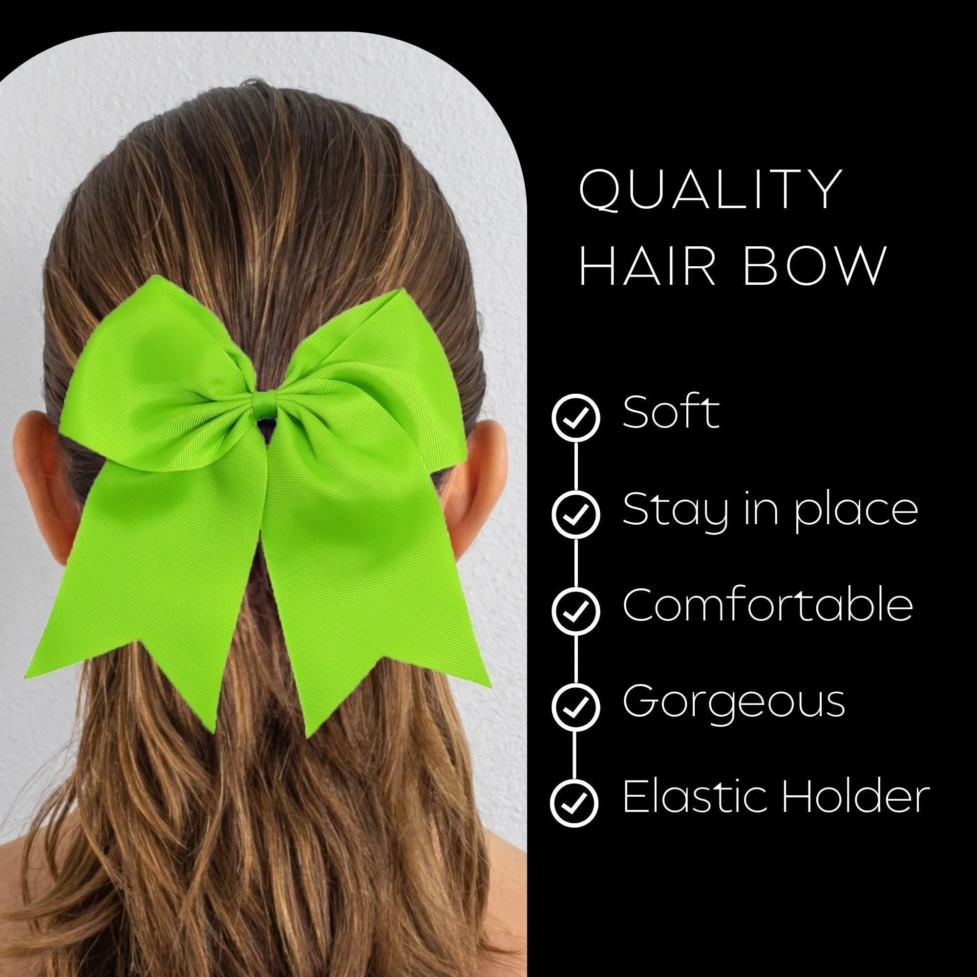 Lime Cheer Bow