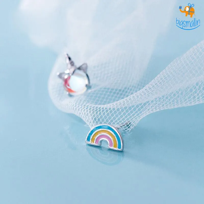 Magical Unicorn Rainbow Ear Studs