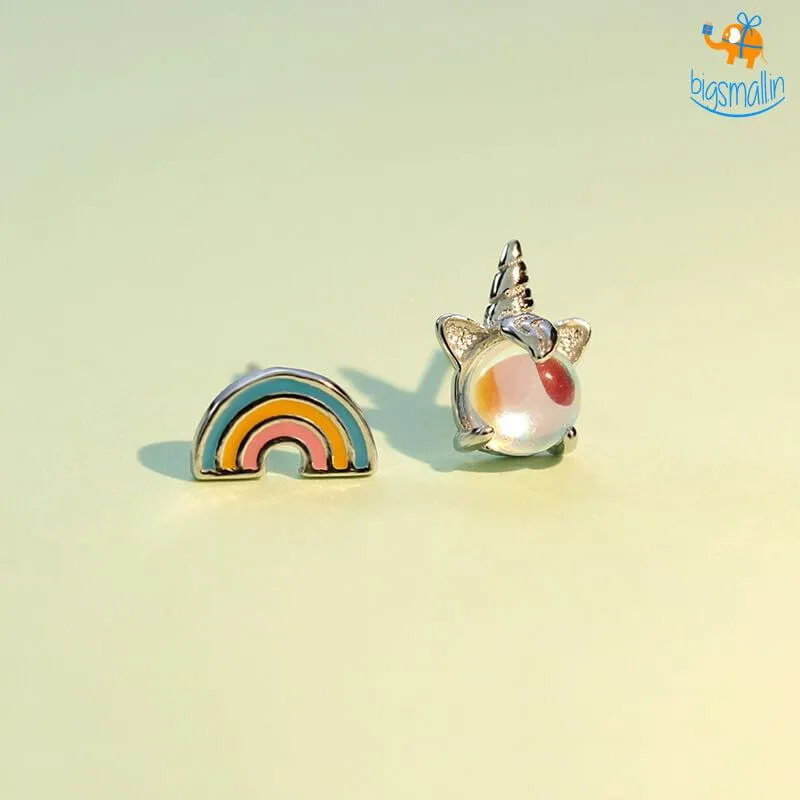 Magical Unicorn Rainbow Ear Studs