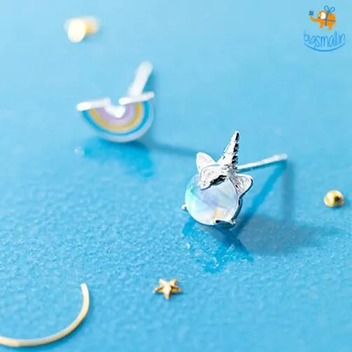 Magical Unicorn Rainbow Ear Studs