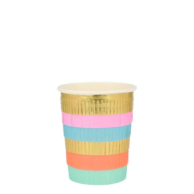 Meri Meri Rainbow Fringe Party Cups