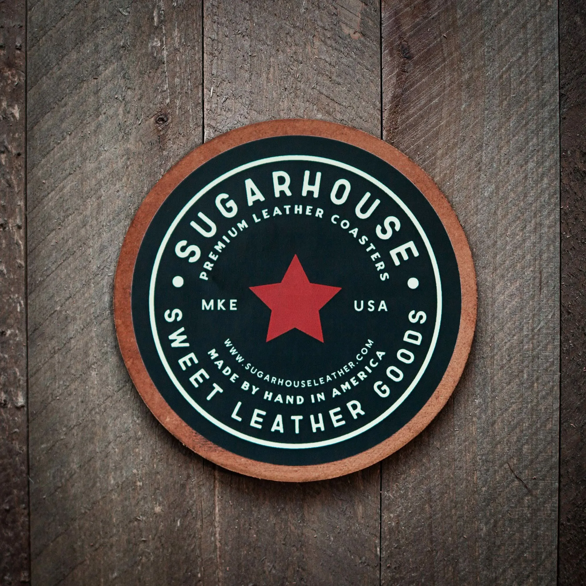 More of a Whiskey & Cigars Kind of Guy Leather Coaster