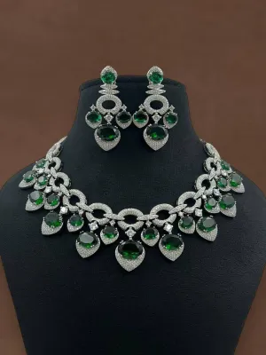 Most Elegant And Classic Emerald Stone Necklace