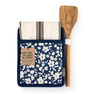 Navy Hot Pad & Spatula Set