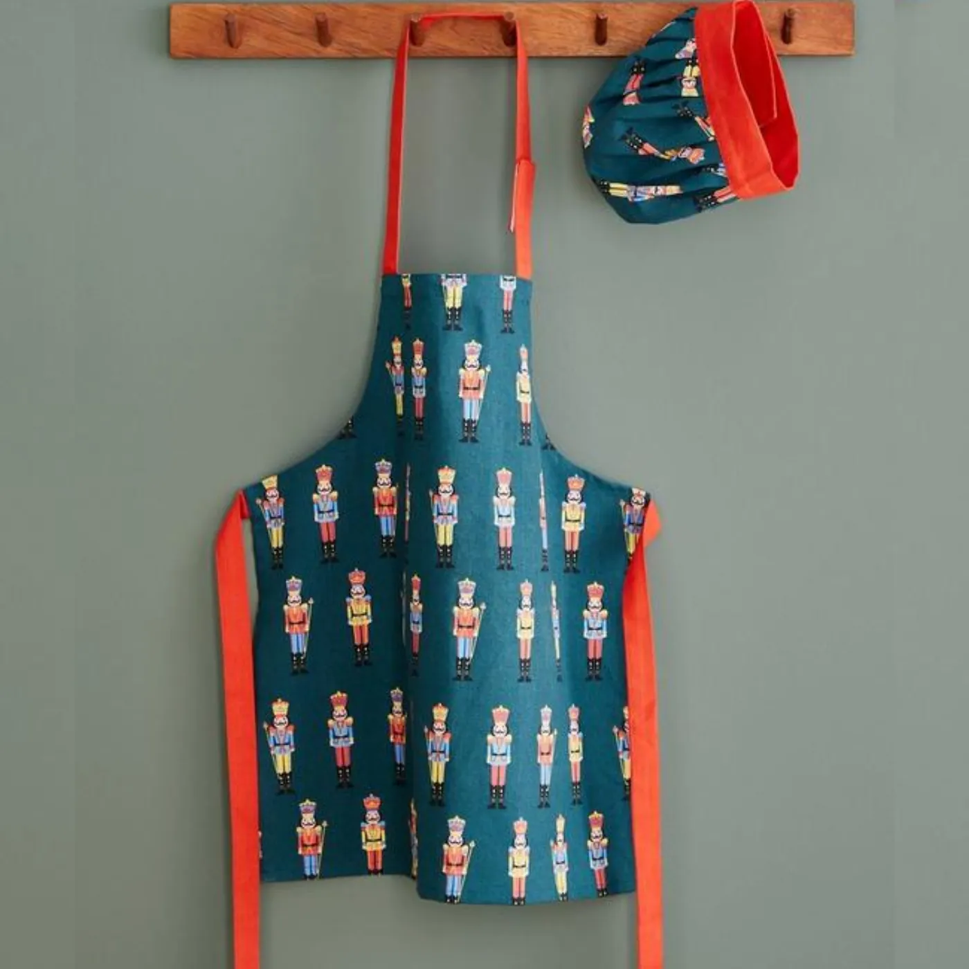 Nutcracker Green Kids Apron & Hat Set