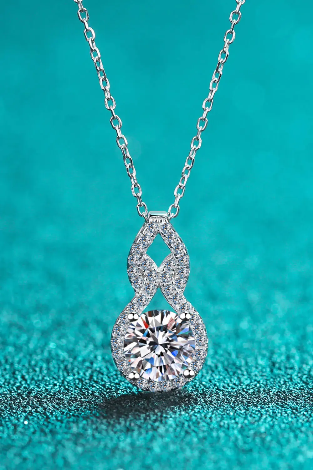 One Carat Moissanite Pendant Necklace