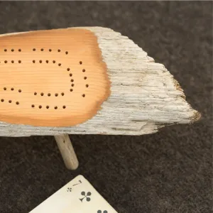 One-of-a-Kind Foraged Wood Cribbage Boards