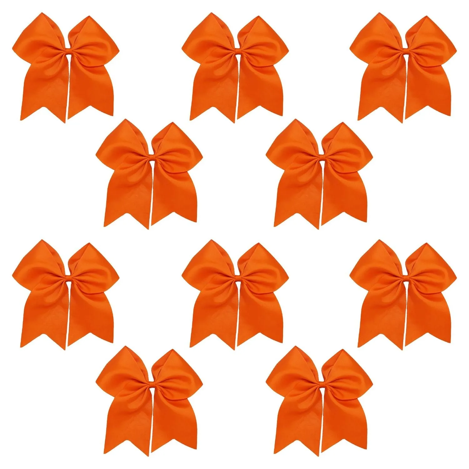 Orange Cheer Bows - 10 Pack