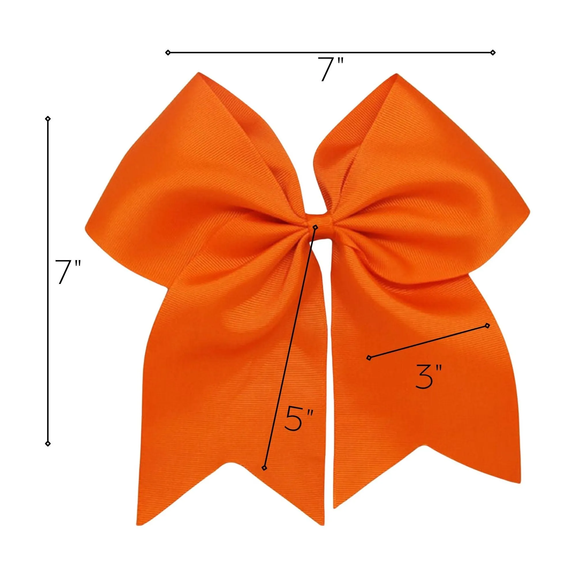 Orange Cheer Bows - 10 Pack