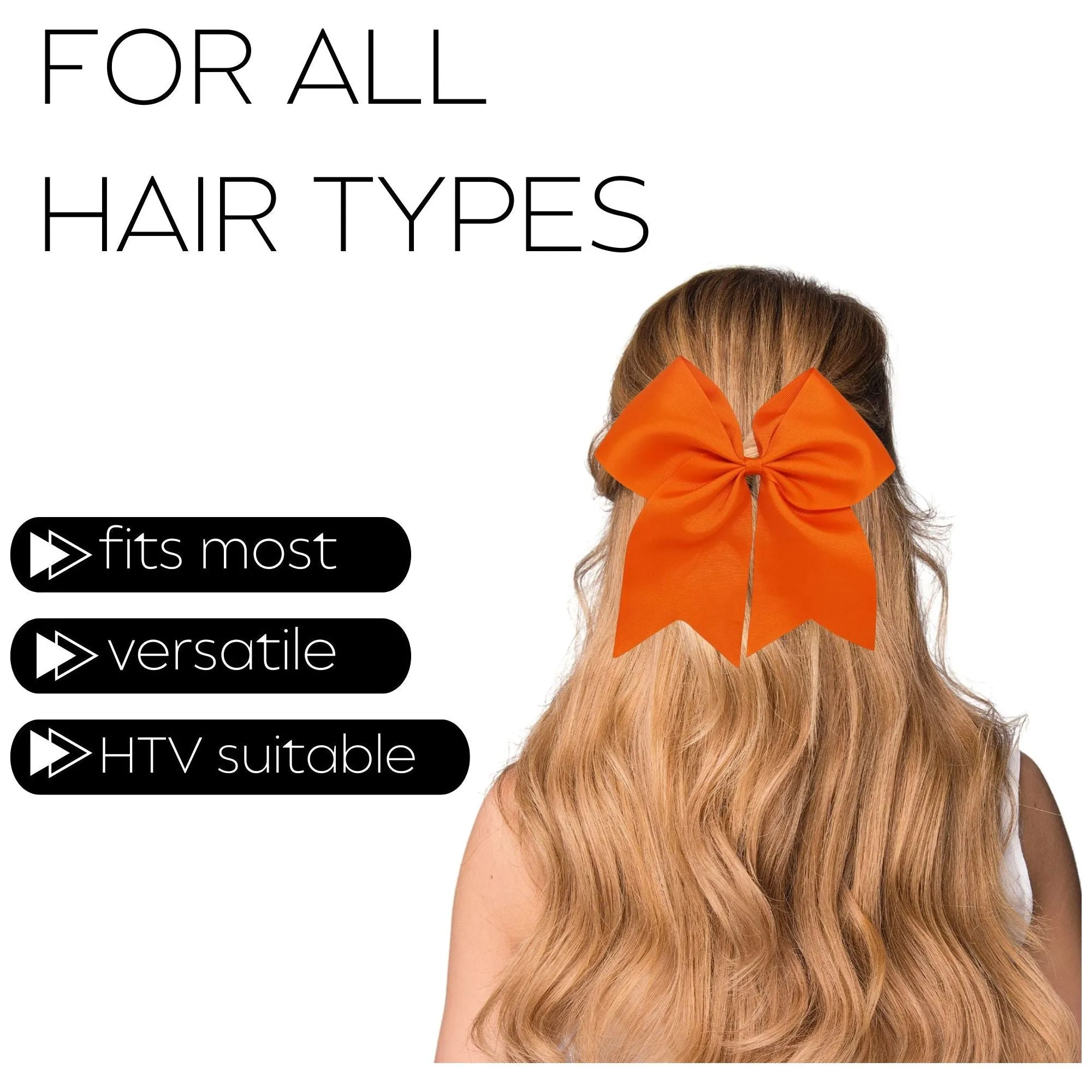 Orange Cheer Bows - 10 Pack