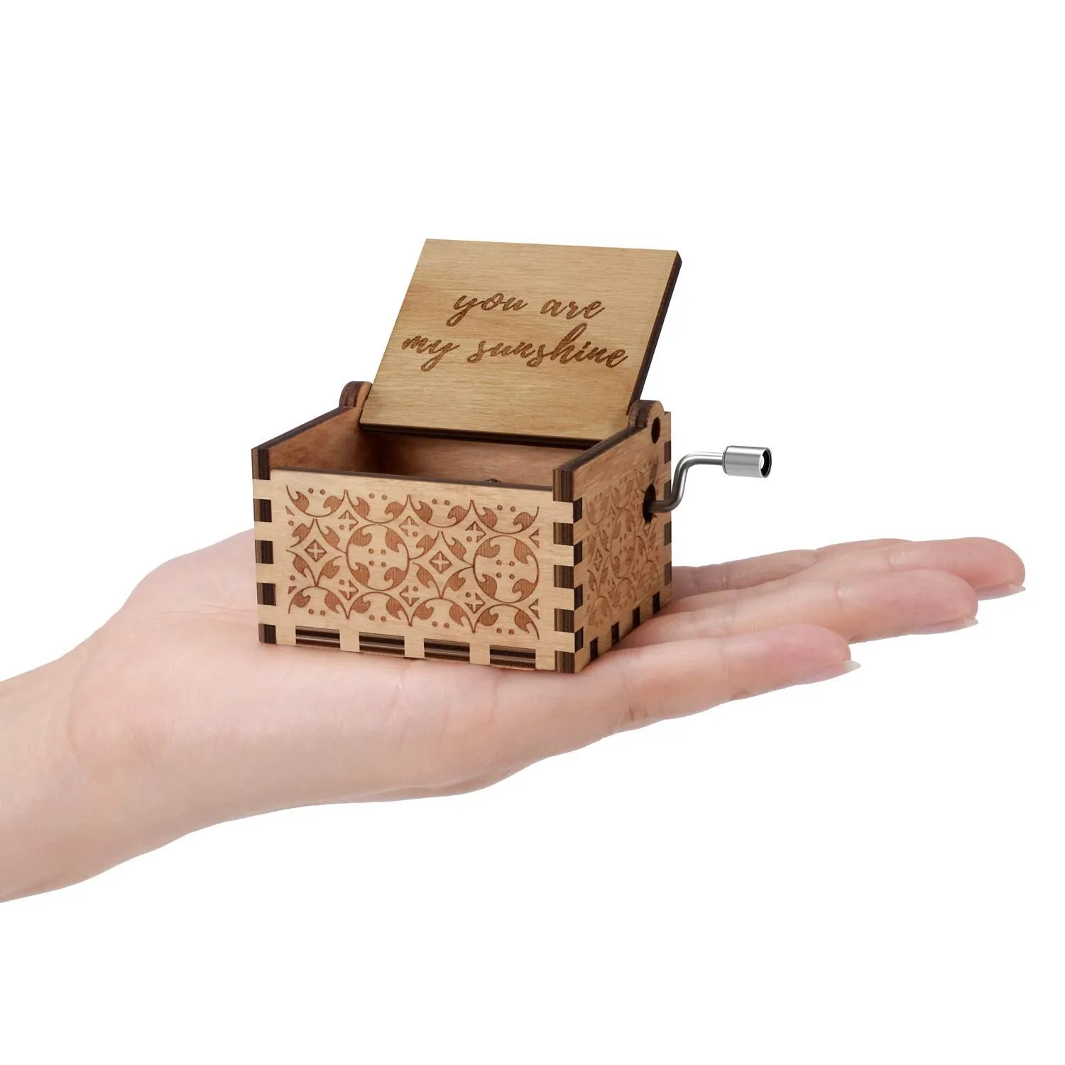 PATPAT® Music Box, Wooden Classic Music Box with Hand Crank Birthday Gifts for Girls Boys Diwali Gifts for Kids Friends Family -You are My Sunshine