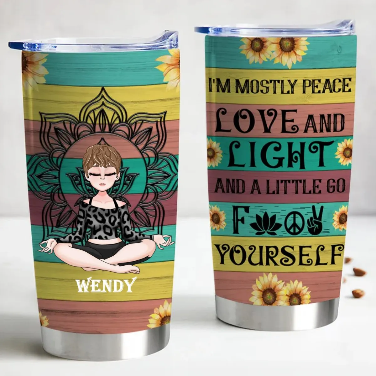 Peaceful Vibes 20oz Stainless Steel Tumbler - Stay Hydrated in Style