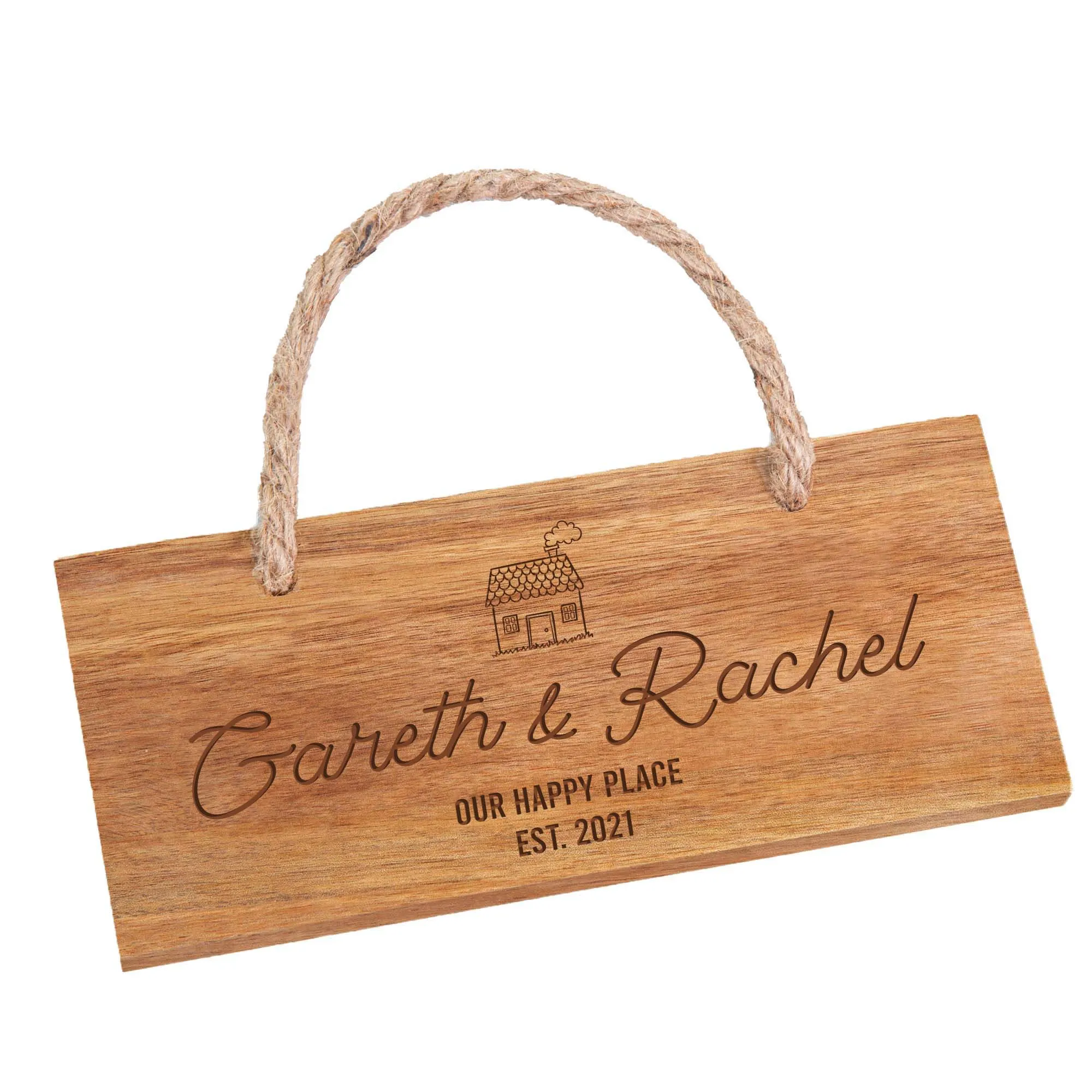 Personalised Couples Wooden Sign