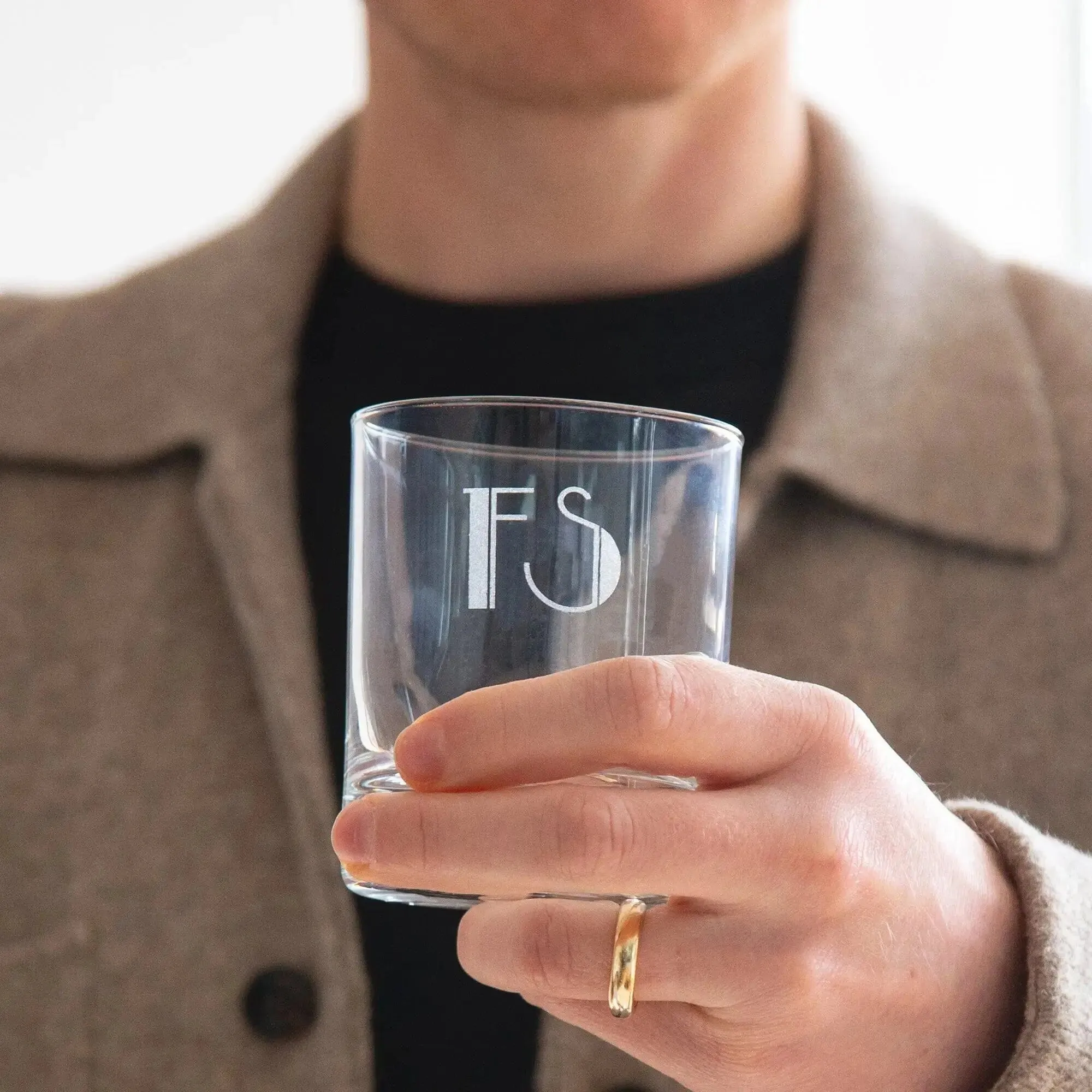 Personalised Whiskey Glass - Parklane Font