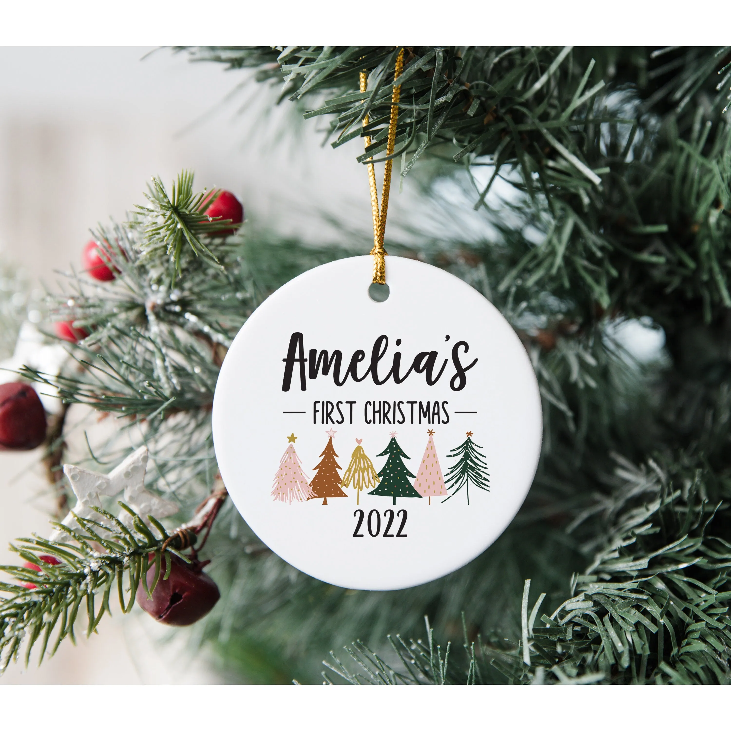 Personalized First Christmas Baby Ornament