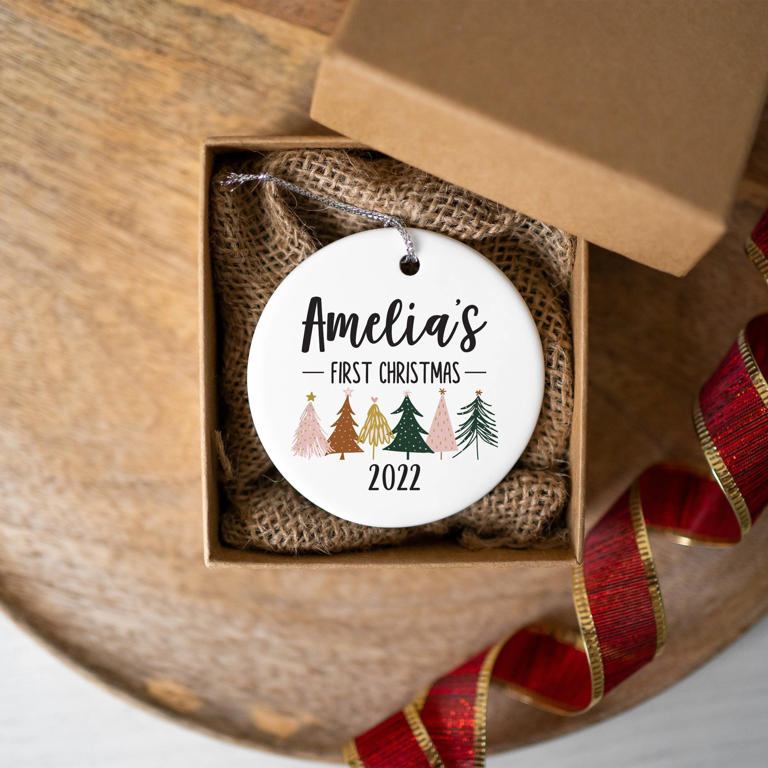 Personalized First Christmas Baby Ornament