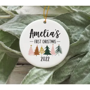 Personalized First Christmas Baby Ornament