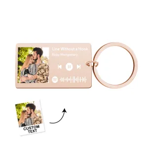 Personalized Photo Scannable Music Code Keychain