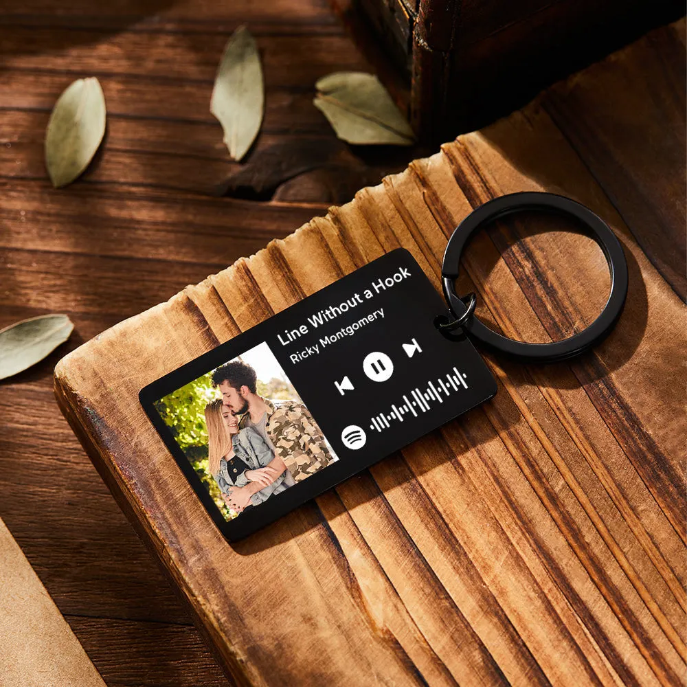 Personalized Photo Scannable Music Code Keychain