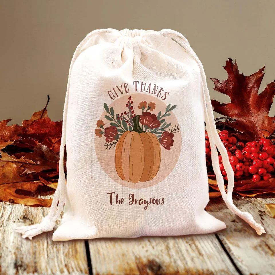 Personalized Thanksgiving Favor Gift Bags