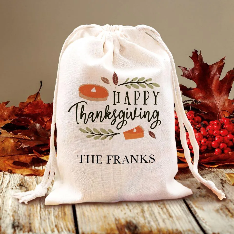 Personalized Thanksgiving Favor Gift Bags