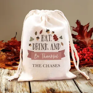 Personalized Thanksgiving Favor Gift Bags