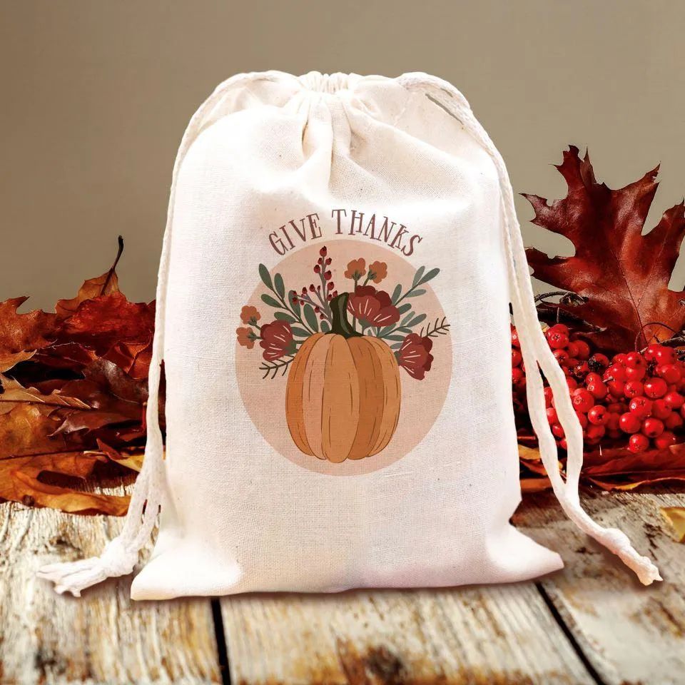 Personalized Thanksgiving Favor Gift Bags