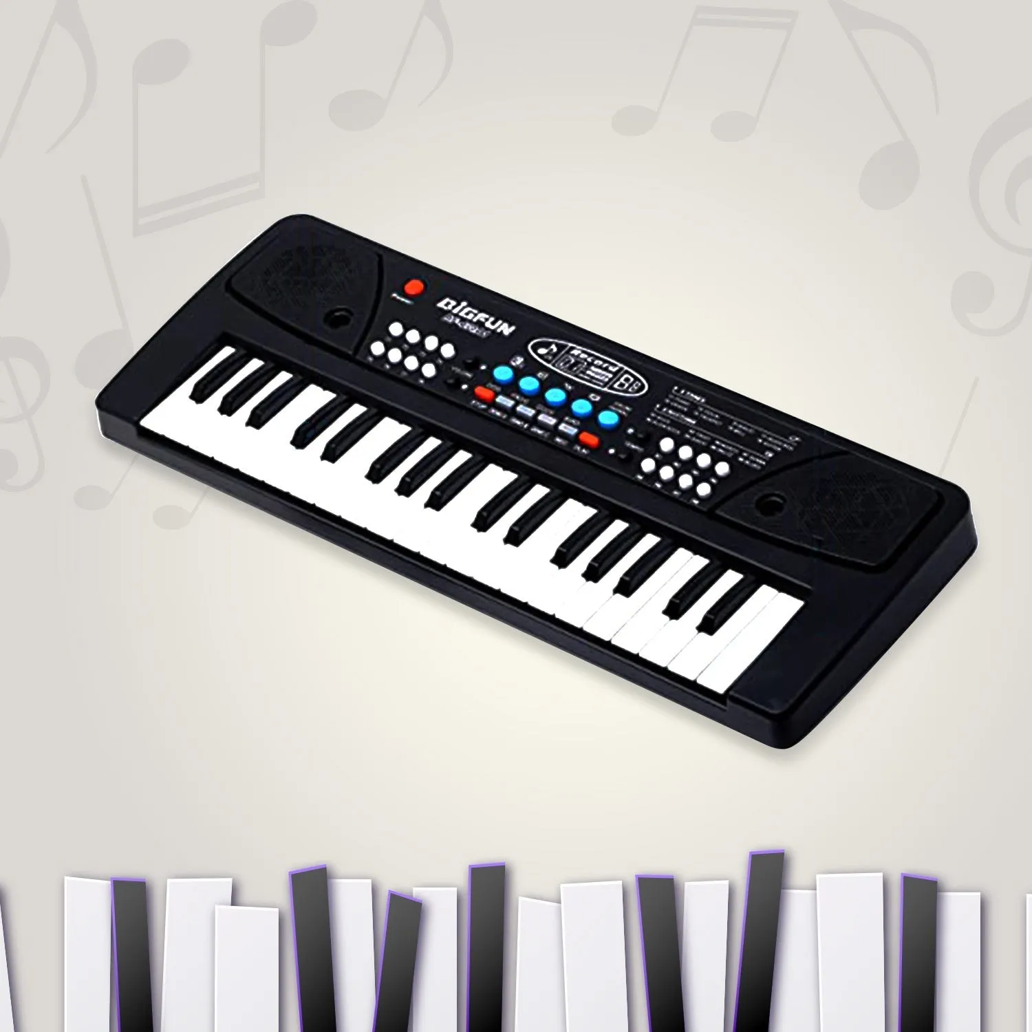 Piano Musical Keyboard With Mic 37 Music Key Keyboard For Kids Toy