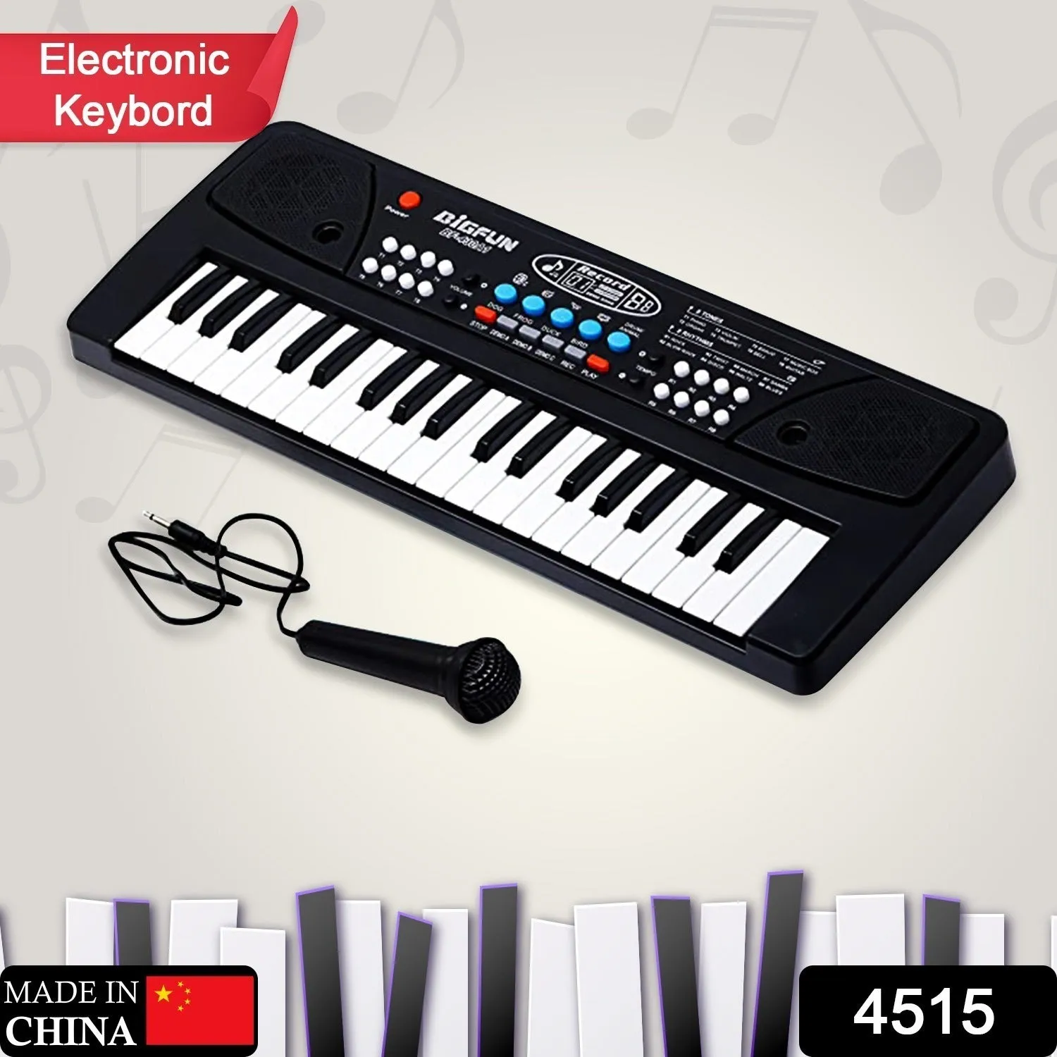 Piano Musical Keyboard With Mic 37 Music Key Keyboard For Kids Toy