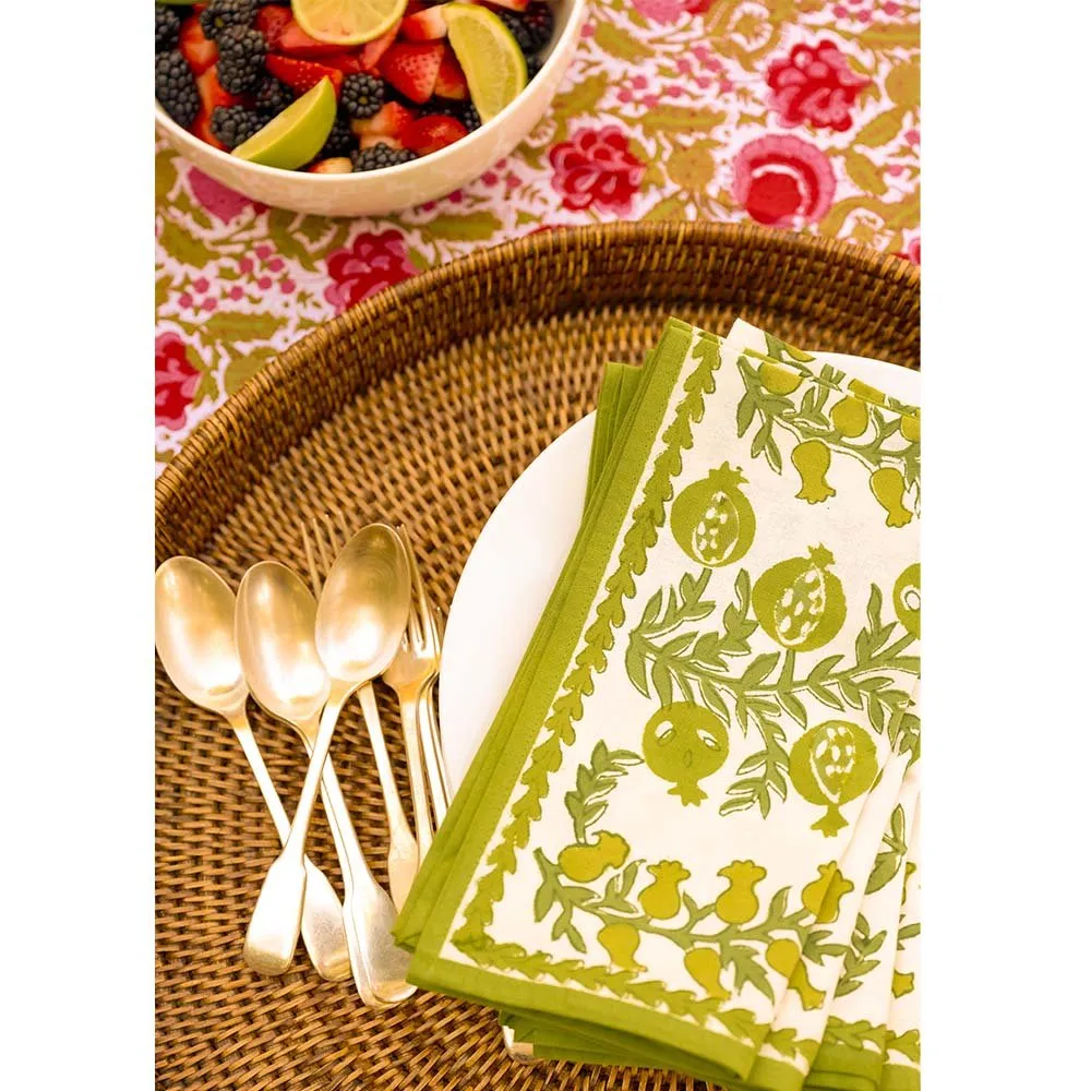 Pom Bells Green Napkin | Set of 4