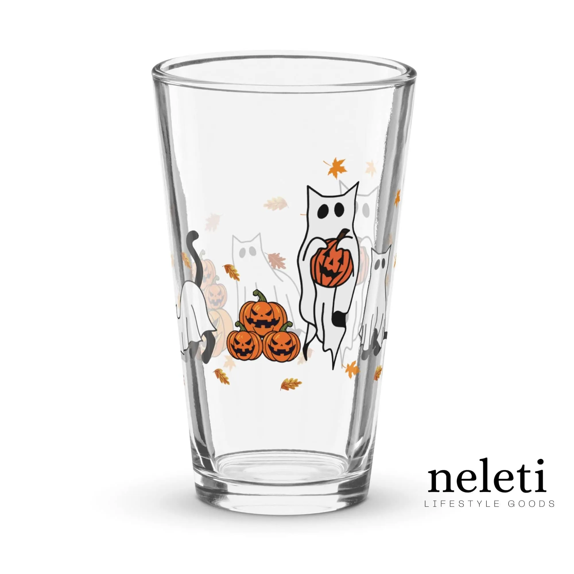 Print Glass: Halloween Cat Lover's 16oz Shaker