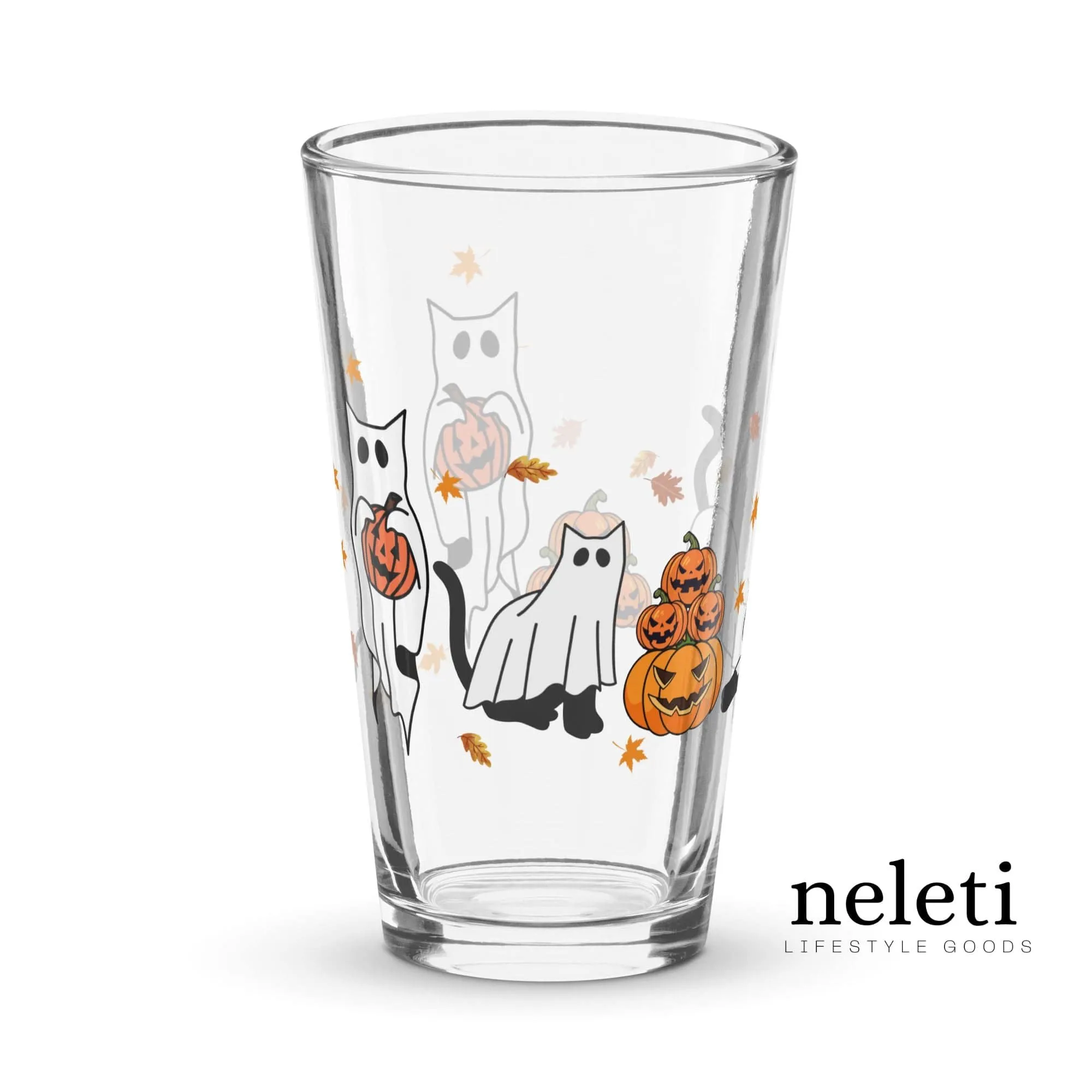 Print Glass: Halloween Cat Lover's 16oz Shaker