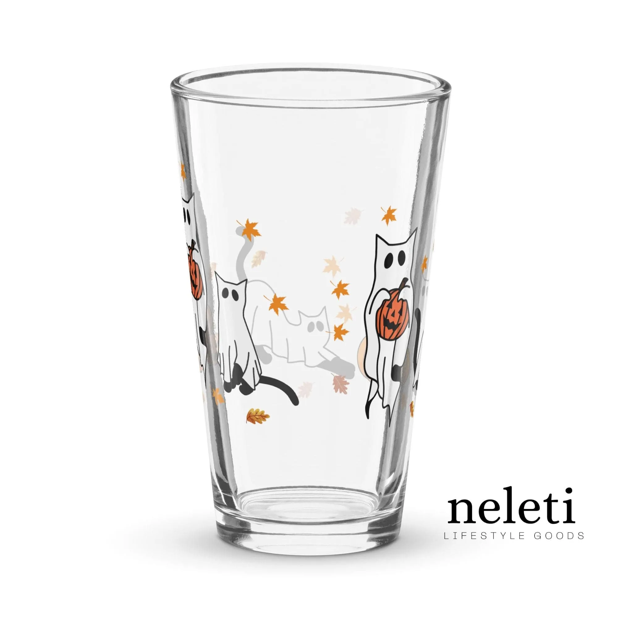 Print Glass: Halloween Cat Lover's 16oz Shaker