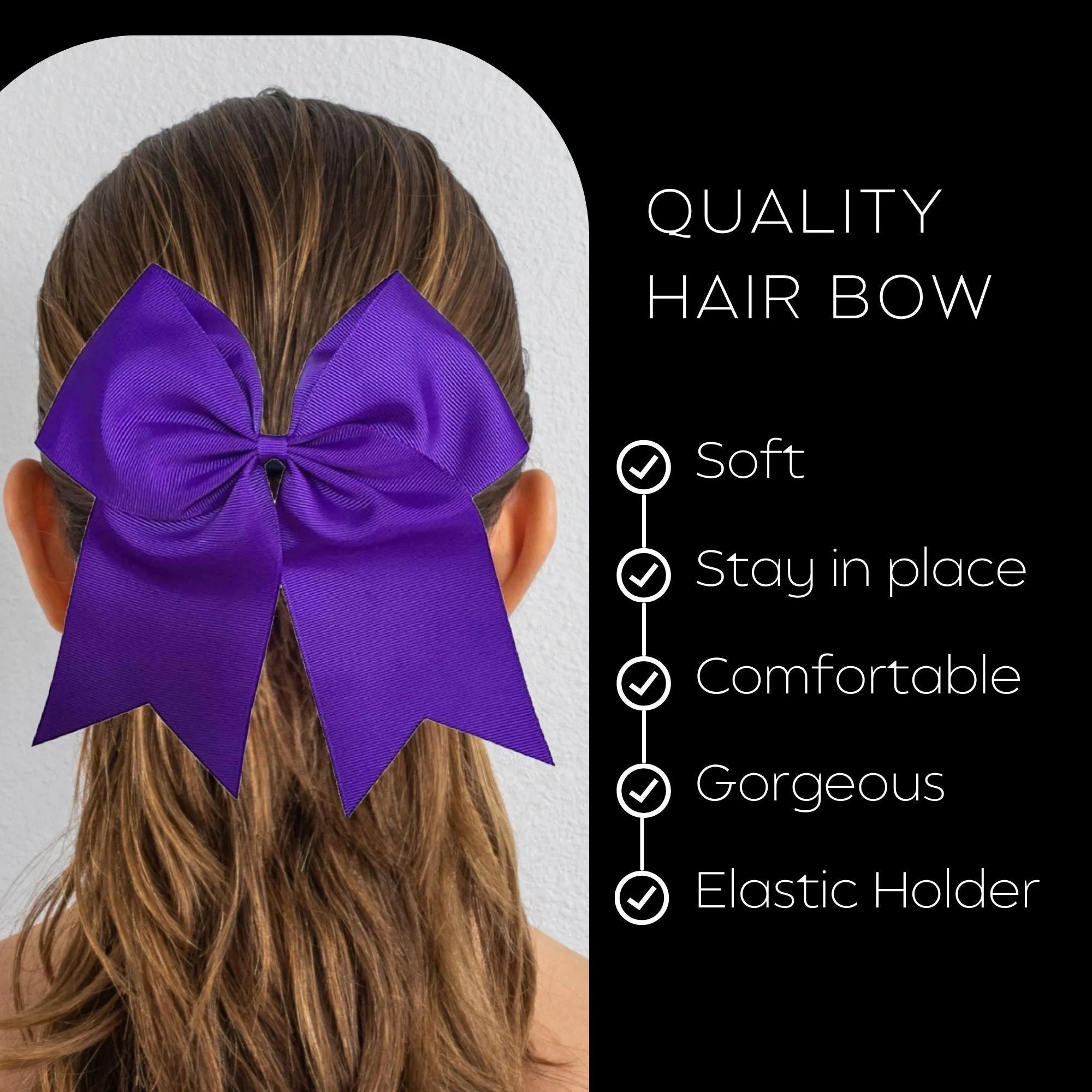 Purple Cheer Bow