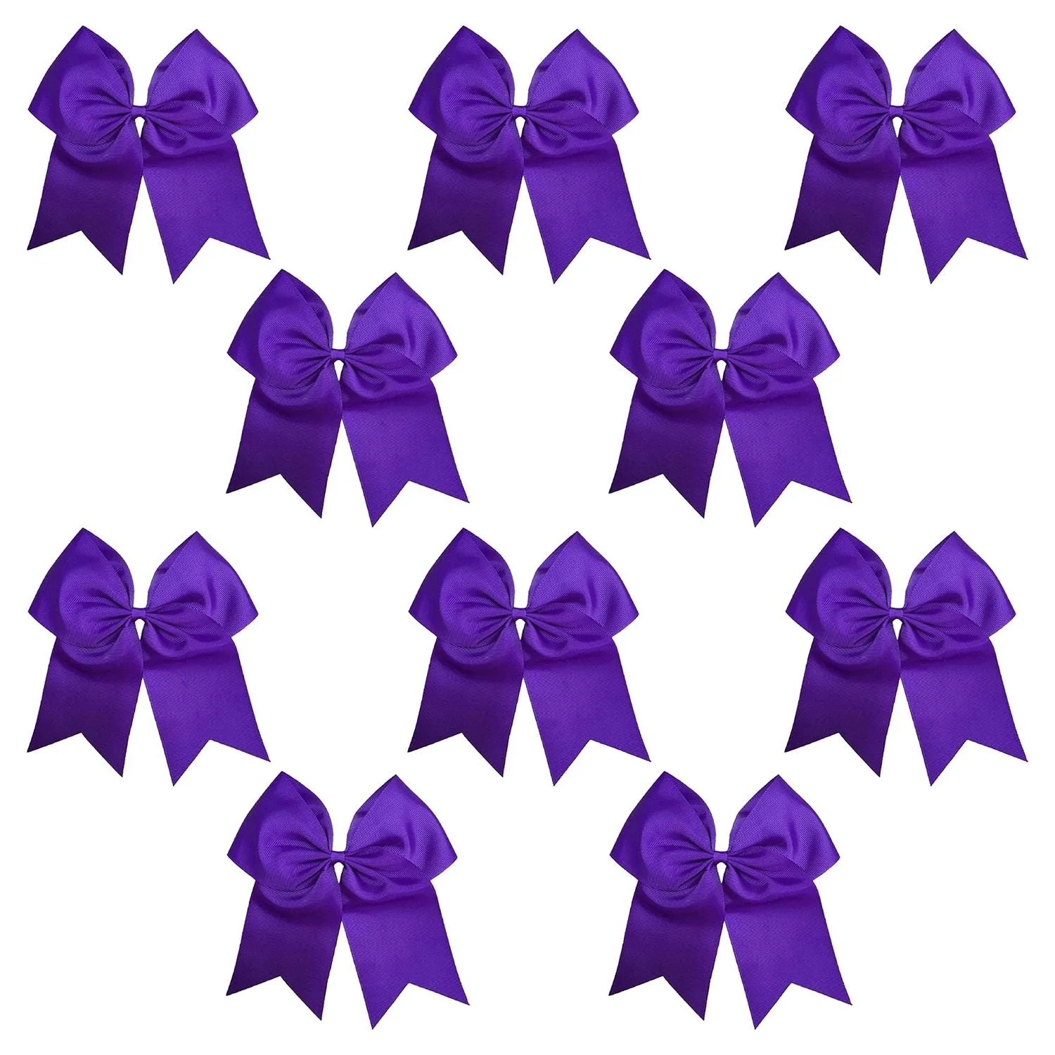 Purple Cheer Bows - 10 Pack