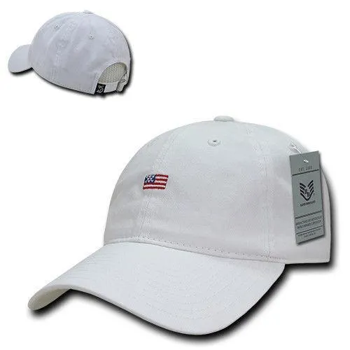 Rapid Dominance Cotton Polo USA American Flag Small Stamp Baseball Dad Caps Hats