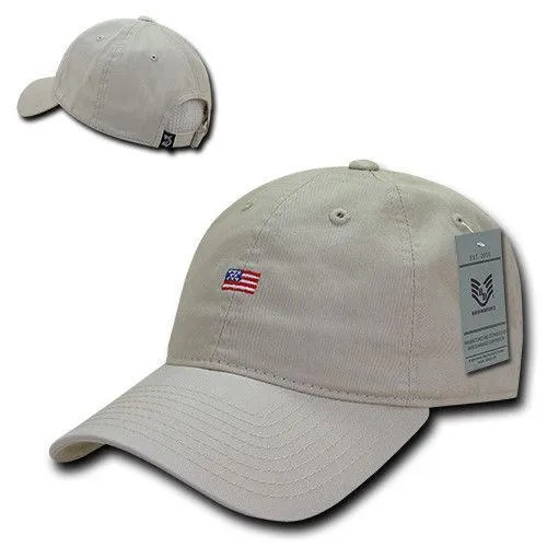 Rapid Dominance Cotton Polo USA American Flag Small Stamp Baseball Dad Caps Hats